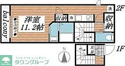 プレアル自由が丘 ワンルームの間取図画像