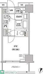 パークハビオ渋谷本町レジデンス 1Kの間取図画像