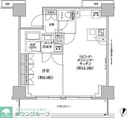 パークハビオ渋谷本町レジデンス 1LDKの間取図画像