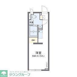 アルク西小山 ワンルームの間取図画像