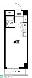 ロジマン武蔵小山 ワンルームの間取図画像
