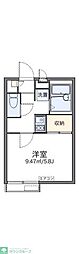 上用賀三丁目 1Kの間取図画像