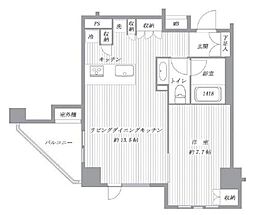 レグノ・ラフィネ南青山 1LDKの間取図画像