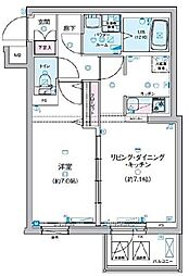 ジェノヴィア桜上水スカイガーデン 1LDKの間取図画像