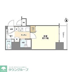 ステージファースト慶應三田 1Kの間取図画像