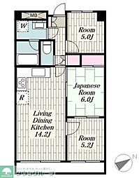 三田ナショナルコート 3LDKの間取図画像