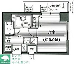 グランド・ガーラ渋谷 1Kの間取図画像