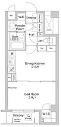 コンフォリア目黒長者丸 1DKの間取図画像