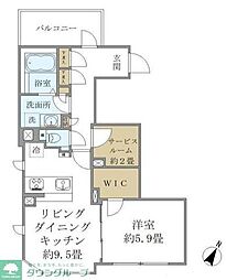 COMPOSITE高輪 1SLDKの間取図画像