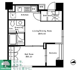 PARKAxis青山骨董通り 1LDKの間取図画像