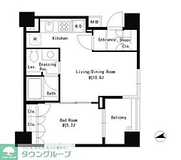 PARKAxis青山骨董通り 1LDKの間取図画像