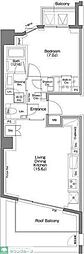 ザ・パークハビオSOHO祐天寺 1LDKの間取図画像