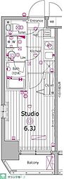 ガーラ・プレシャス渋谷六本木通り 1Kの間取図画像