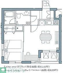ラナイコンフォート15 1LDKの間取図画像