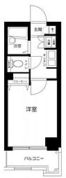 ステーションプラザロアール目黒都立大学 1Kの間取図画像