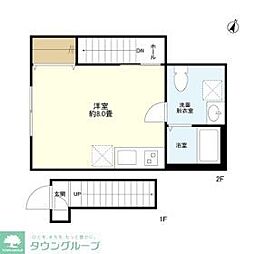 WELLSQUARE都立大学 ワンルームの間取図画像