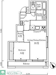 S.E.S. 1SLDKの間取図画像