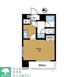 ルーブル渋谷松濤 1Kの間取図画像