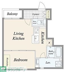 GRANPASEO自由が丘奥沢 1LDKの間取図画像
