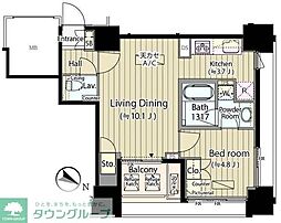 富ヶ谷スプリングス 1LDKの間取図画像