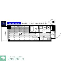 ステージファースト桜新町 1Kの間取図画像