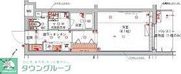 ハーモニーレジデンス新宿ザノース 1Kの間取図画像