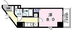 広尾ビューヒルズ 1Kの間取図画像