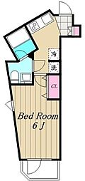 グランドコンシェルジュ用賀アジールコート 1Kの間取図画像