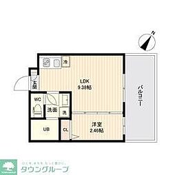 ラクラス三軒茶屋 1LDKの間取図画像