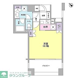 アルス恵比寿メイクス 1Kの間取図画像
