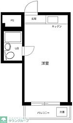 メゾンドリベラル ワンルームの間取図画像