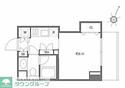 MG目黒駅前 1Kの間取図画像