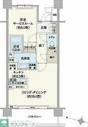 リージア経堂テラスガーデン 1LDKの間取図画像