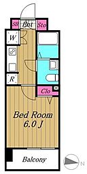 ステージグランデ三軒茶屋アジールコート 1Kの間取図画像
