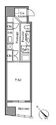 レジディア恵比寿2 1Kの間取図画像