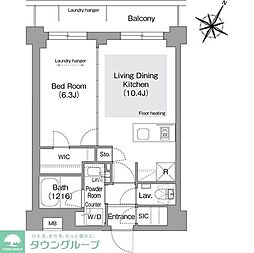 コンフォリア・リヴ文京護国寺 1LDKの間取図画像