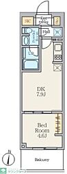 Alivis笹塚 1DKの間取図画像
