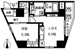 オーヴェルク-2 1LDKの間取図画像