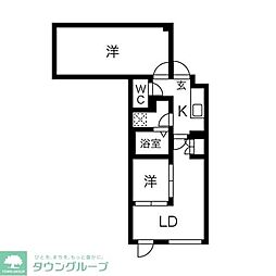 kinomori代々木上原 2LDKの間取図画像
