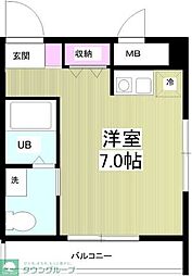 リッチヴィラ伊藤 ワンルームの間取図画像