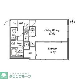 quadorNAKANO 1LDKの間取図画像