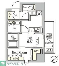 ARKMARK大塚 1DKの間取図画像