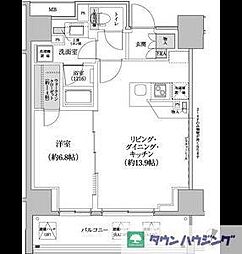 パークハビオ渋谷本町レジデンス 1LDKの間取図画像