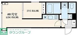 Skuld神楽坂 1LDKの間取図画像