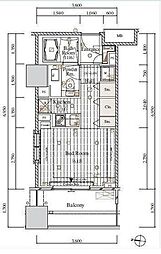 レグノ・セレーノ 1Kの間取図画像