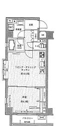 メゾンカルム西新宿 1LDKの間取図画像