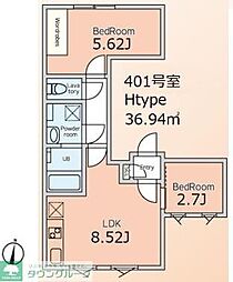 ALERO BASE Sasazuka South 2LDKの間取図画像