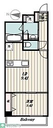 ライズ若木通り 1LDKの間取図画像