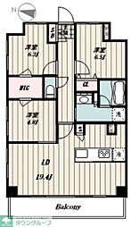 ライズ若木通り 3LDKの間取図画像