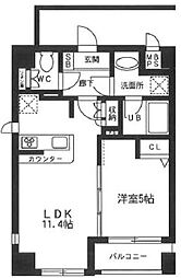 メゾンドソレイユ 1LDKの間取図画像